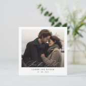 Save The Date Romantic Minimalist Square Photo Wedding (Debout devant)