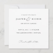 Save The Date Romantic Minimalist Square Photo Wedding (Dos)