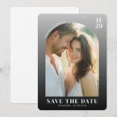 Save The Date Romantic Neutral Minimalist Photo (Devant / Derrière)