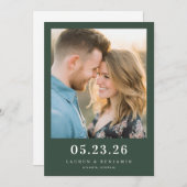 Save The Date Romantic Photo (Devant / Derrière)