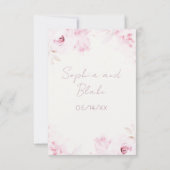 Save The Date Romantic Pink Roses Elegant and Pretty (Dos)