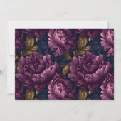 Save The Date Romantic Plum Floral Wedding Save Date (Dos)