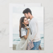 Save the date. Romantic Rozen Weddenschap Kaart (Achterkant)