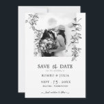 Save The Date Romantic Simple Black&White Photo Enregistrer la d<br><div class="desc">Cette simple carte d'annonce Save the Date est parfaite pour un mariage moderne et tendance. La composition de typographie chic et moderne attire l'attention et s'associe parfaitement avec une photo en noir et blanc. Modifiez tout le texte à l'aide du menu de personnalisation facile à utiliser. Si vous avez des...</div>