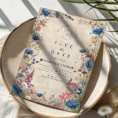 Save The Date Romantic Spring Wildflower Wedding