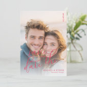 Save The Date Romantic Warm Beach Photo (Debout devant)