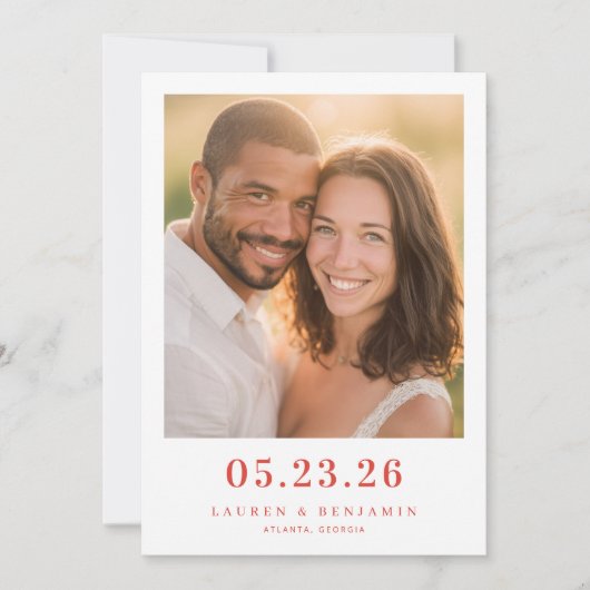 Save The Date Romantic Warm Photo (Devant)