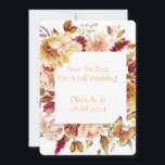 SAVE THE DATE ROMANTICE MARIAGE DE AUTOMNE ENREGISTRER LA DATE<br><div class="desc">FLEURS D'AUTOMNE ENREGISTRER LA DATE POUR LE MARIAGE</div>