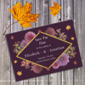 Save The Date Romantique Automne Dahlia Mariage