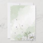Save The Date Romantique blanc vert fleuri (Dos)