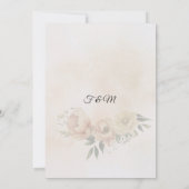 Save The Date Romantique Boho Peonies & verdure Mariage élégant (Dos)