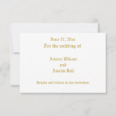 Save The Date Romantique Bourgogne et cadre d'or (Dos)