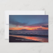 Save The Date Romantique Coucher de soleil bleu Eté Plage Mariag (Dos)