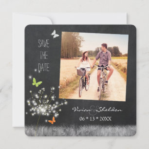 Save The Date Romantique Dandelion photo mariage Enregistrer la