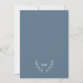 Save The Date Romantique élégant bleu foncé mariage (Dos)