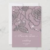 Save The Date Romantique élégant parties scintillant argent mari (Devant)