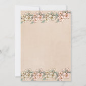 Save The Date Romantique Floral Script main tiré chic Mariage (Dos)