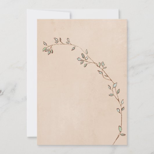 Save The Date Romantique Floral Script main tiré chic Mariage (Dos)