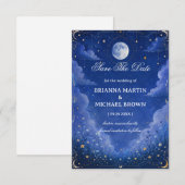 Save The Date Romantique Lunaire Céleste (Devant / Derrière)