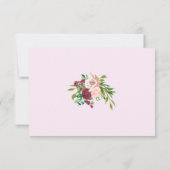 Save The Date Romantique Plum Bourgogne Blush Rose Mariage RSVP (Dos)