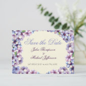 Save The Date Romantique Poétique Lilac Aquarelle Mariage Floral (Debout devant)