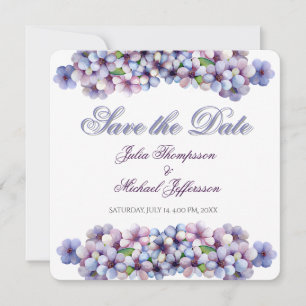Save The Date Romantique Poétique Lilac Aquarelle Mariage Floral