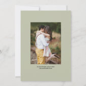 Save The Date Romantique Rose Sage Vert Mariage (Dos)