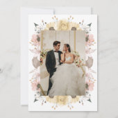 Save The Date Romantique Rustique Floral Neutre Mariage photo En (Dos)