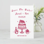 Save The Date Romantique Sauvez la date pour les Mariages et les (Debout devant)