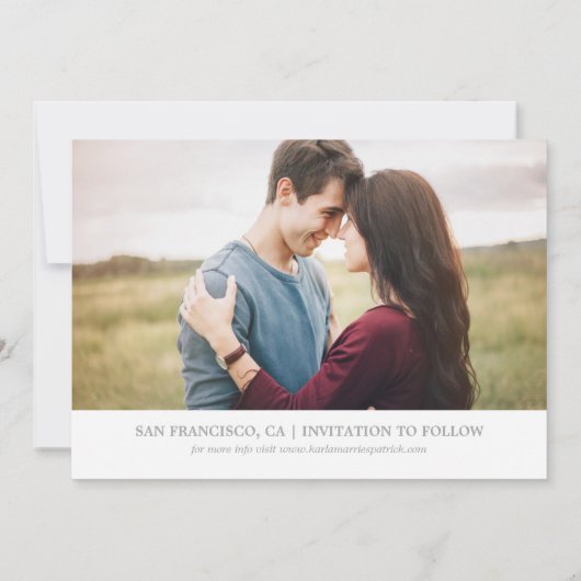 Save The Date Romantique Script Photo Collage Enregistrer La Dat (Dos)