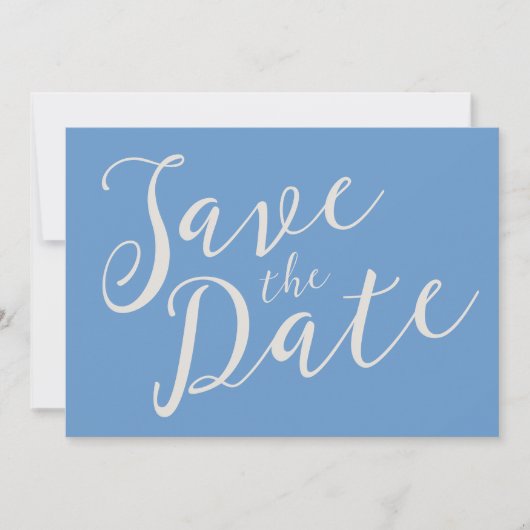 Save The Date Romantique Script Wedding Enregistrer La Date Cart (Devant)
