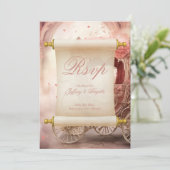 Save The Date Romantique vintage sifflet mariage rsvp (Debout devant)