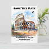 Save The Date Rome destination mariage enregistrer la date moder (Debout devant)