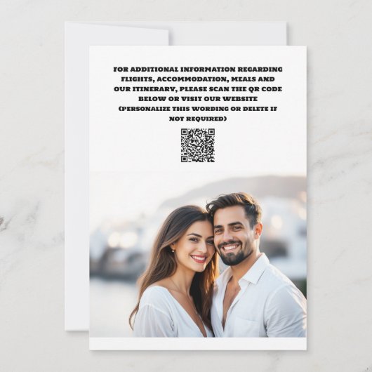 Save The Date Rome mariage enregistrer la date moderne aquarelle (Dos)