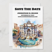 Save The Date Rome mariage enregistrer la date trevi fontaine ch (Devant)