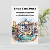 Save The Date Rome mariage enregistrer la date trevi fontaine ch (Debout devant)