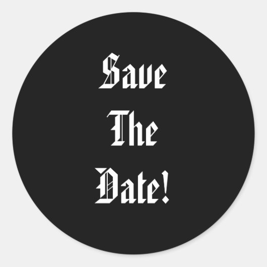 Save the date ronde sticker (Voorkant)