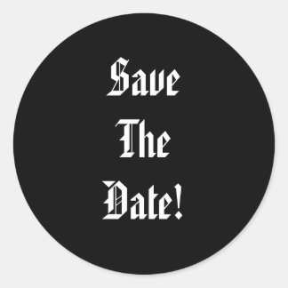 Save the date ronde sticker