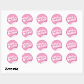Save the date ronde sticker (Vel)