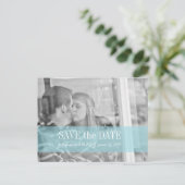 Save the date | roodblauw aankondigingskaart (Staand voorkant)