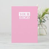 Save The Date Rose - ajoutez votre logo (Debout devant)