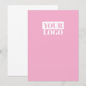 Save The Date Rose - ajoutez votre logo (Devant / Derrière)