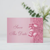 Save The Date Rose avec Sequins Imprimés Nœud & Diamant Save the (Debout devant)