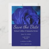 Save The Date Rose Bleu Design Mariage Enregistrer La Date (Devant)