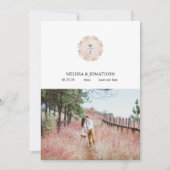 Save The Date Rose Blush Magnolia Floral Ajouter Image Enregistr (Devant)