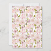 Save The Date Rose Blush Magnolia Floral Ajouter Image Enregistr (Dos)
