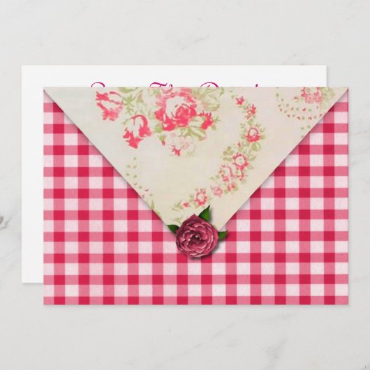 Save The Date Rose Chic Enregistrer La Date (Devant / Derrière)