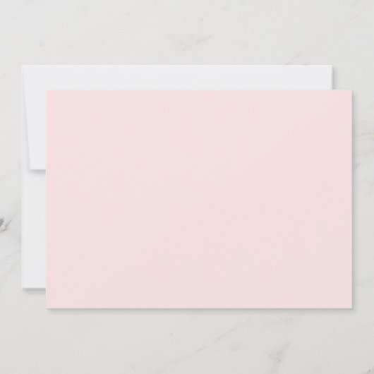 Save The Date Rose clair | Élégant Mariage simple (Dos)