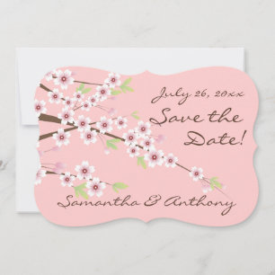 Save The Date Rose de Cerisier Rose/Marron Épargnez la Date