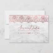 Save The Date Rose de dentelle PixDezines Gold/Marble/Save Date (Devant)
